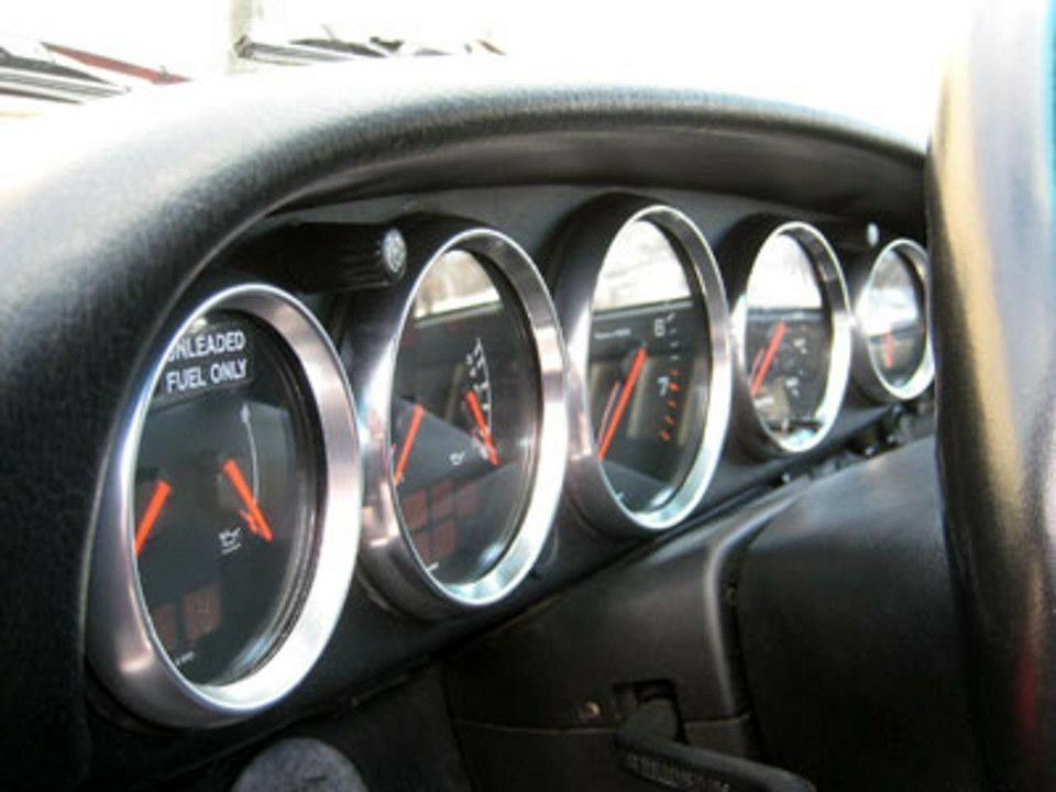 ポルシェ 993,964用アルミ製メーターリング 5個セット ポルシェ 930/964/993 アルミニウム メーターベゼル【Rennline】