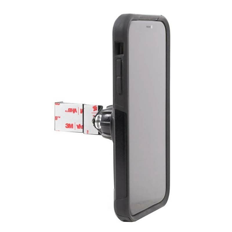 フォルクスワーゲン ティグアン(AD1)専用 マグネット・スマホホルダー【Rennline】　スマホ装着時の商品本体画像(斜め前から)