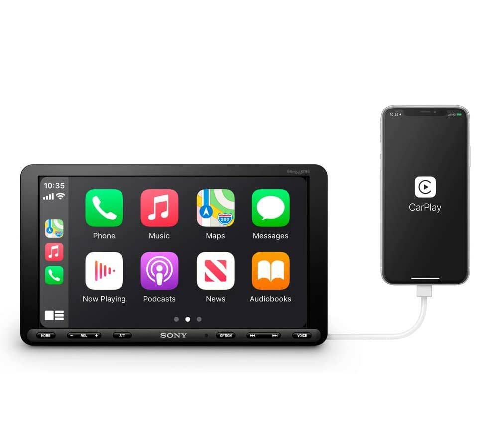 SONY AX8100 1DINダッシュナビ 9インチ 上下、前後、傾き可 Apple CarPlay