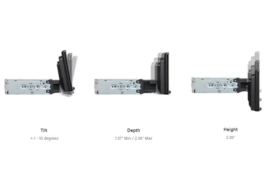 SONY AX8100 1DINダッシュナビ 9インチ 上下、前後、傾き可 Apple CarPlay