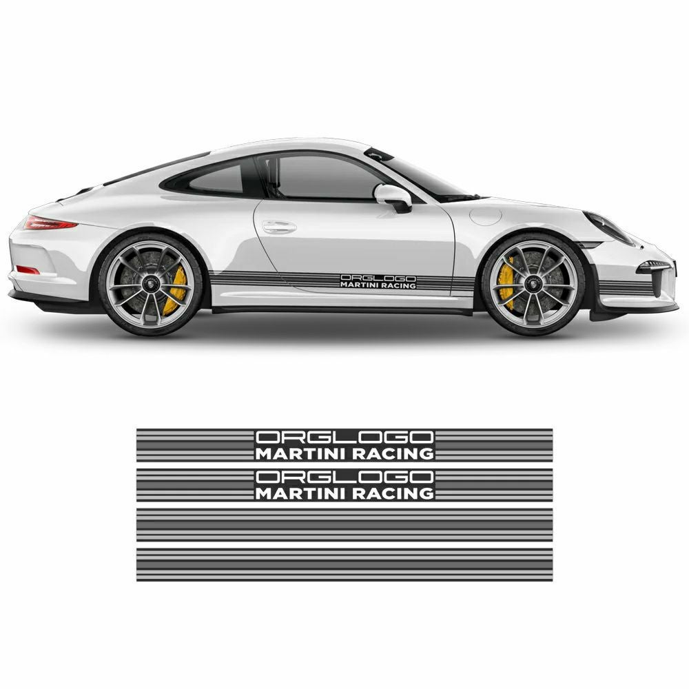 ポルシェ 911 カスタマイズ サイド デカール MARTINI ナローストライプ
