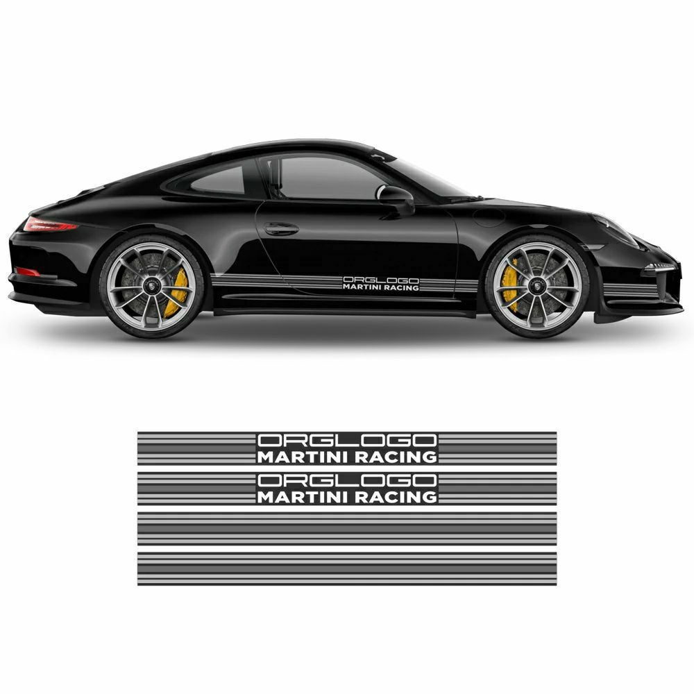 ポルシェ 911 カスタマイズ サイド デカール MARTINI ナローストライプ