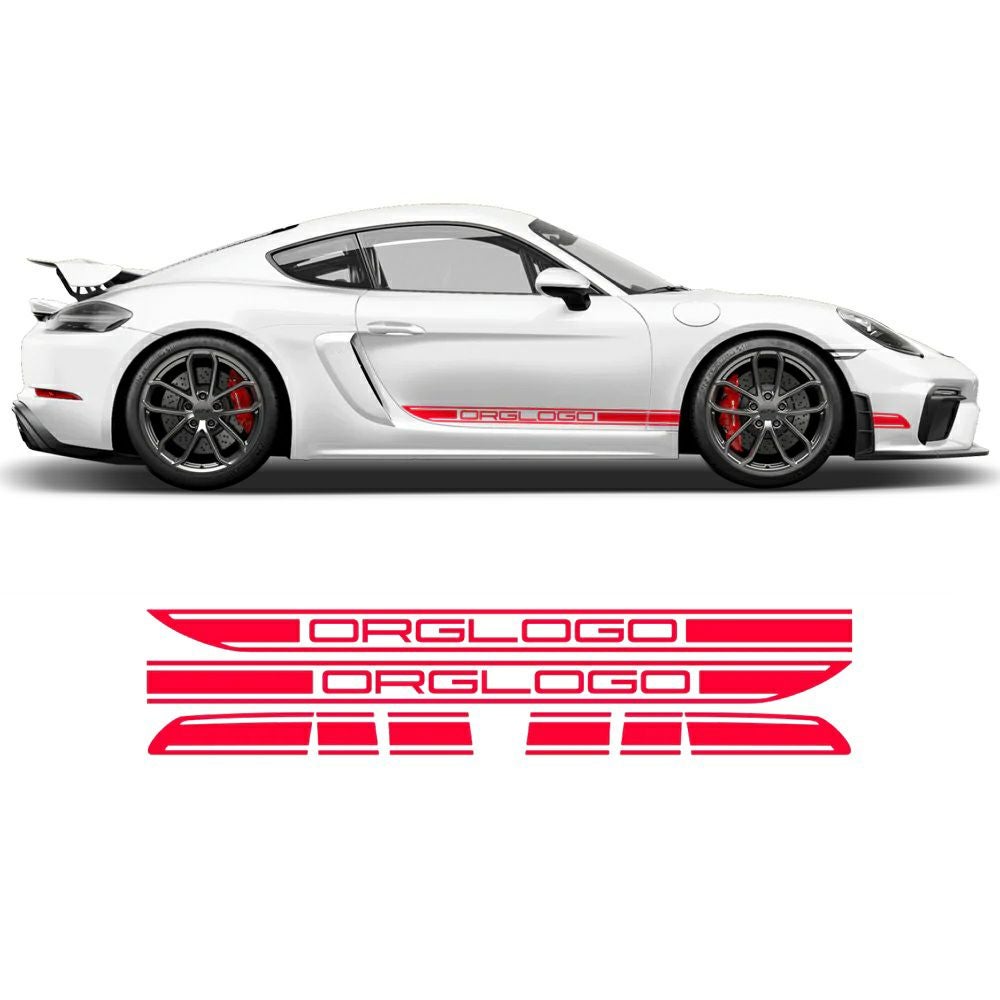 ポルシェ ボクスター/ケイマン カスタマイズ サイド RACING デカール
