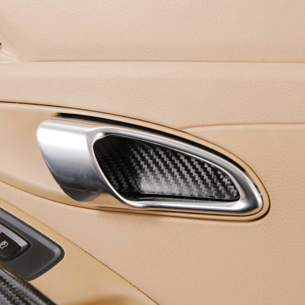 ポルシェ 991/981 カーボンファイバー ドアハンドル バック プレート