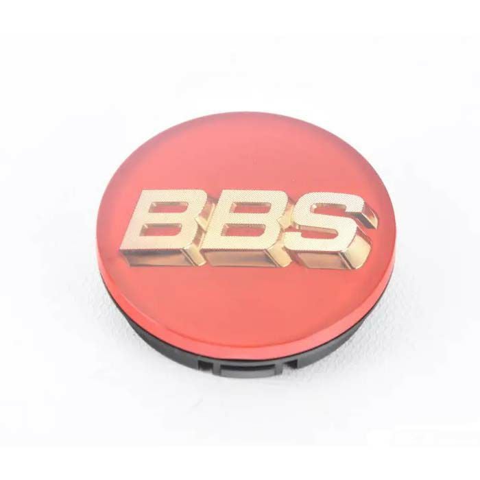 BBS ホイール センター キャップ レッド×ゴールド BBS】ホイールセンターキャップ(レッド／ゴールド)