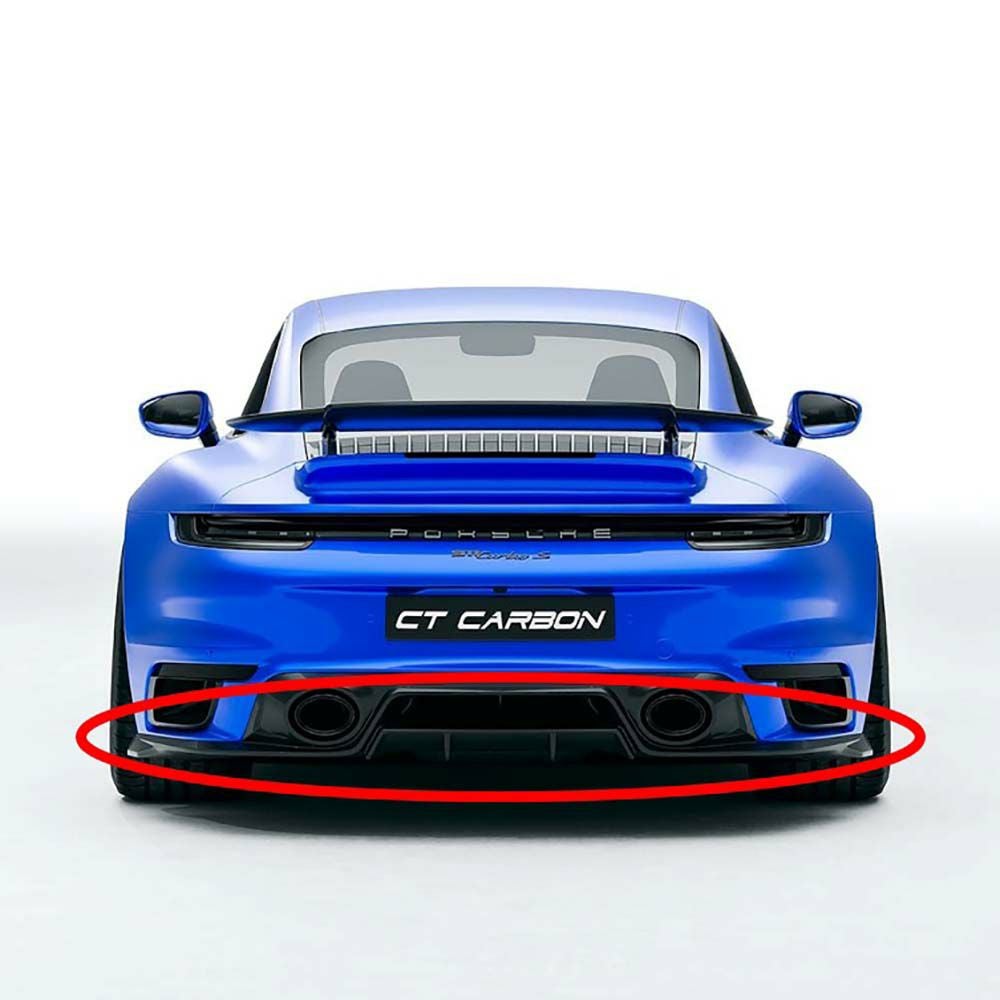 ポルシェ 992ターボS カーボン・リアディフューザー【CT Carbon】