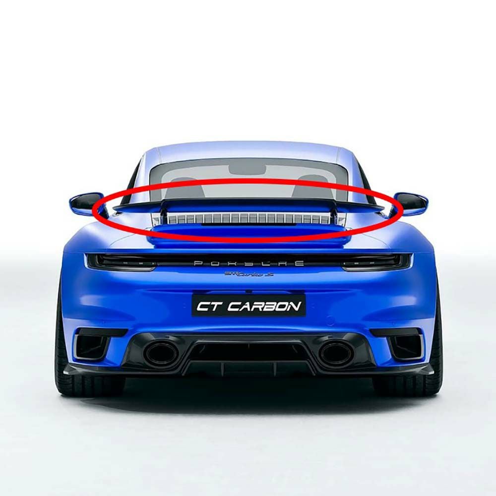 ポルシェ 992ターボS カーボン・リアスポイラー【CT Carbon】
