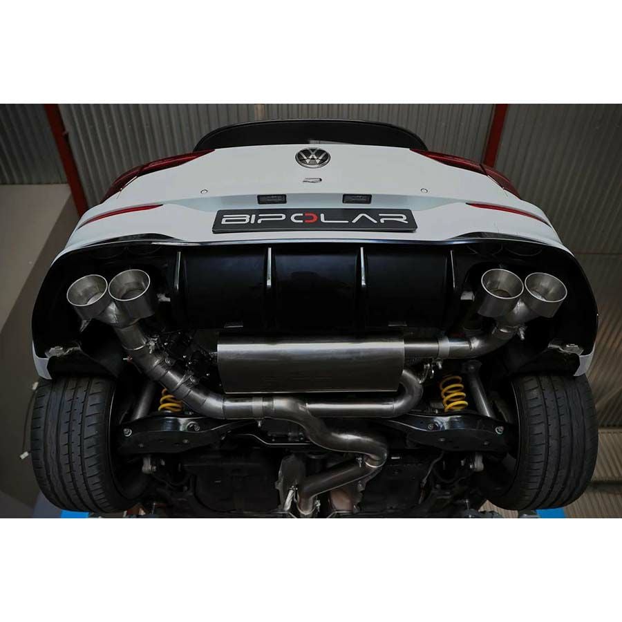 フォルクスワーゲン ゴルフ7/7.5R用 可変バルブ式マフラー VW ゴルフ7R ECE認証 可変バルブマフラー(テールパイプ無し・純正触媒