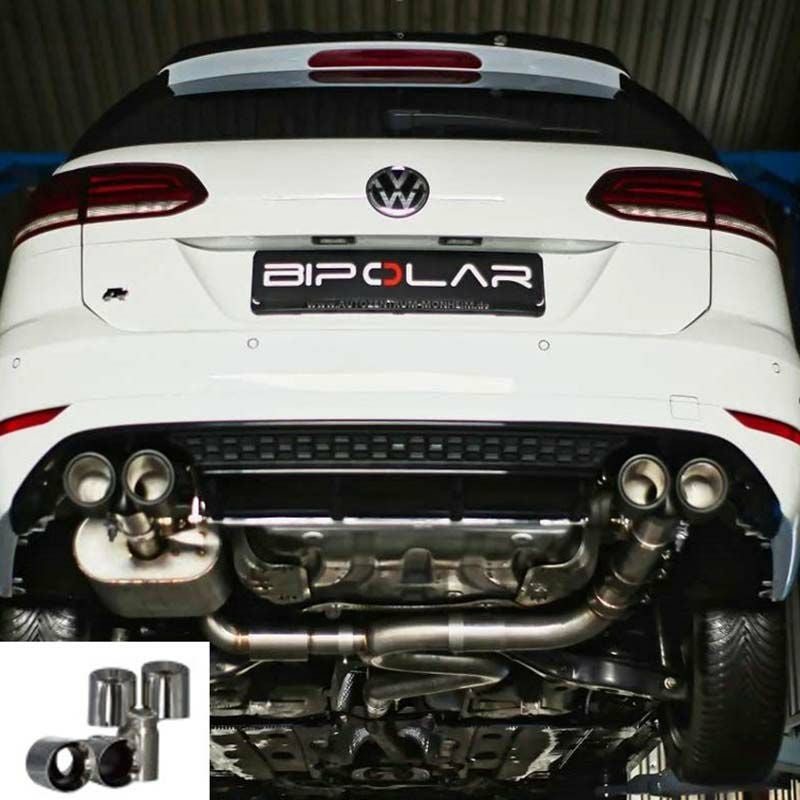 VW ゴルフ7Rヴァリアント ECE認証 可変バルブマフラー(4本出しクローム