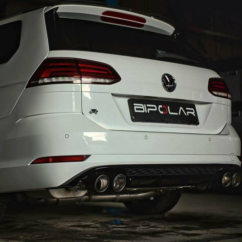 VW ゴルフ7Rヴァリアント ECE認証 可変バルブマフラー(4本出しクローム