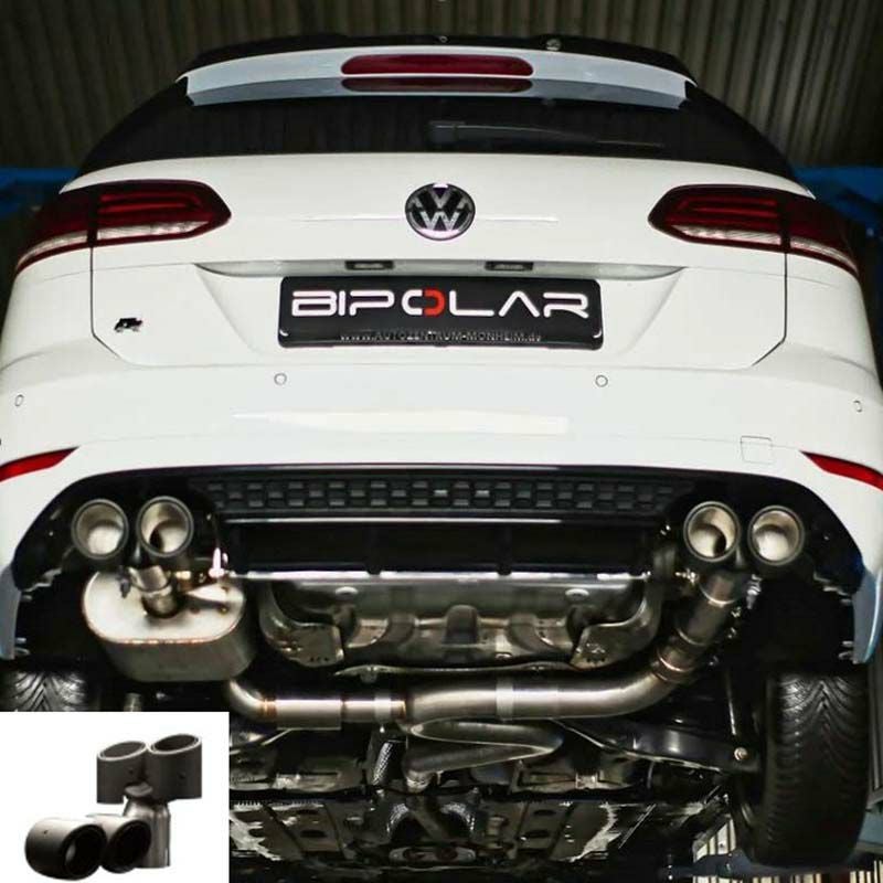 VW ゴルフ7Rヴァリアント ECE認証 可変バルブマフラー(4本出しカーボン