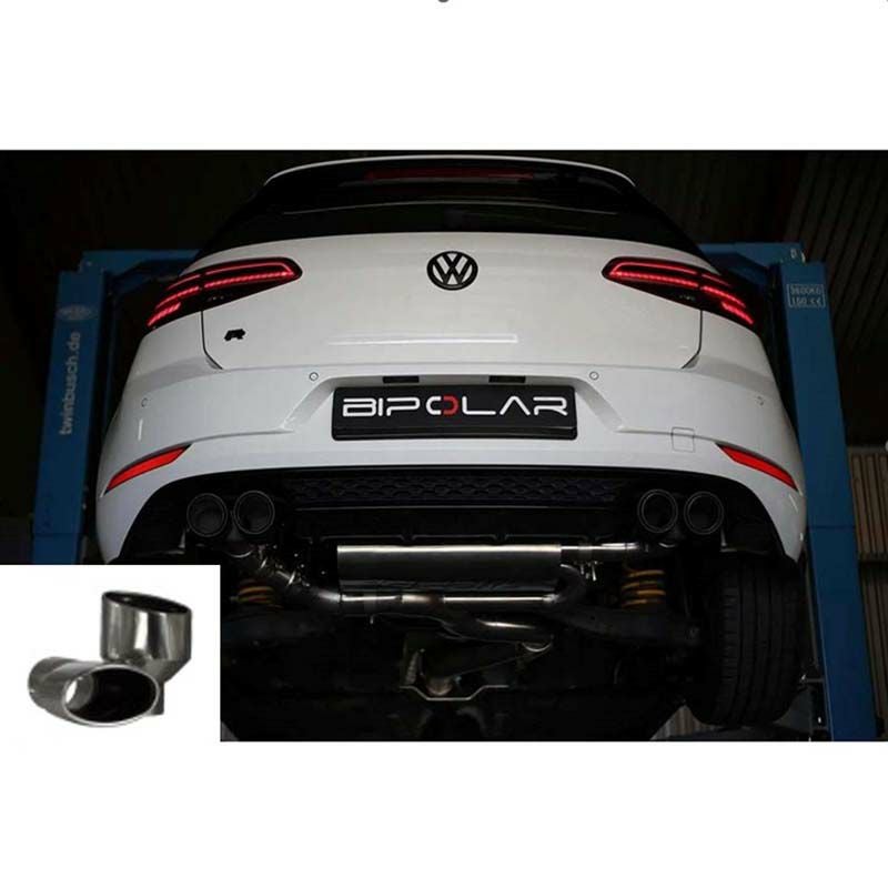 フォルクスワーゲンゴルフ7.5R 2017年式純正マフラー VW ゴルフ7.5R ECE認証 可変バルブマフラー(楕円2本出しステンレス